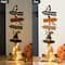Glitzhome® 42" Lighted Halloween Witch's Broom Porch Décor with Timer